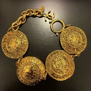 CHANEL Gold Medallion Bracelet